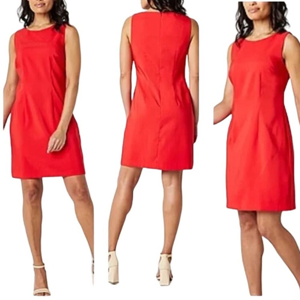ALYX Tangerine Orange Sleeveless Fitted Summer Sheath Dress ~ Women's Size 18